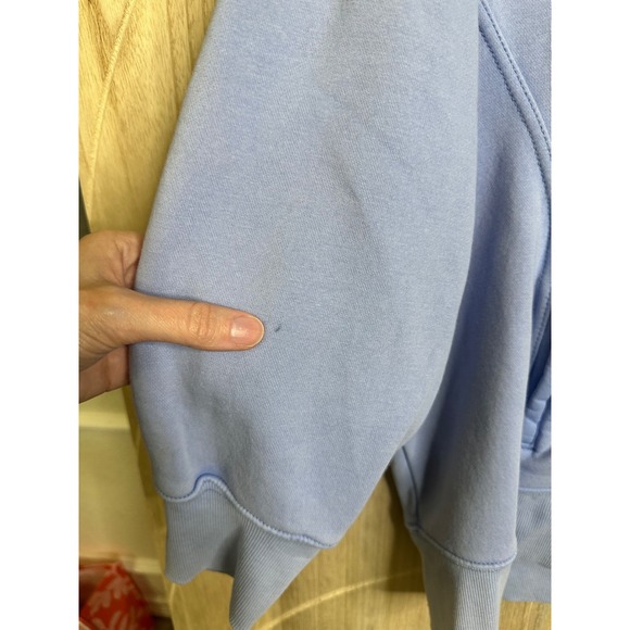Free People Movement FP Movement Blue Oversized Fleece Hoodie Sweatshirt XS - Picture 3 of 8